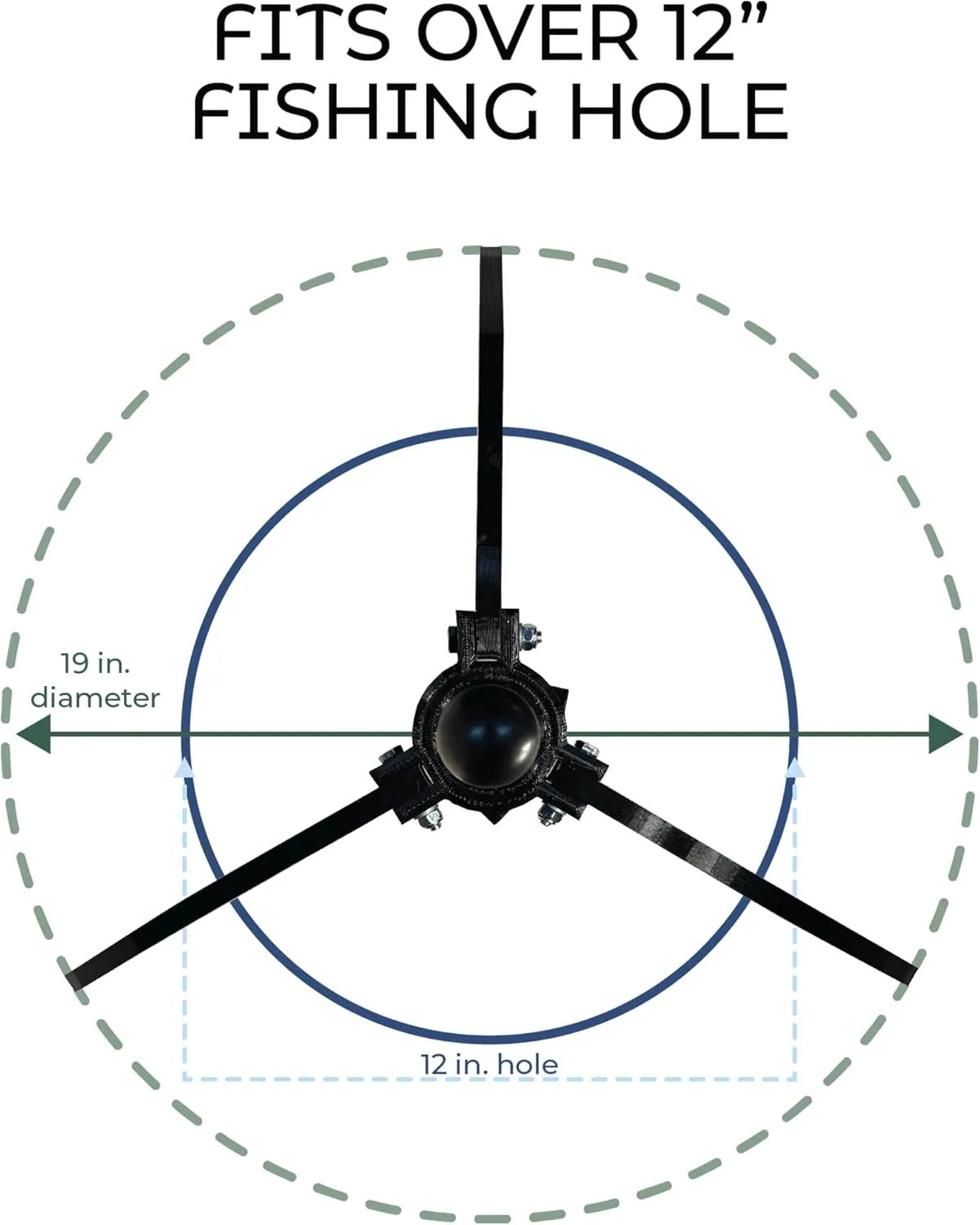 Livescope Pole for Garmin Live Scope Transducer, Adjustable 30"-60" Telescoping Pole, Smooth Rotation, Durable Tripod Ice Mount for Ice Fishing (Ice Mount, LVS32)