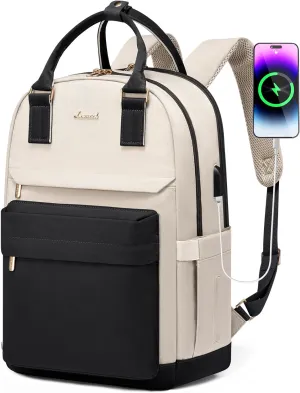 LOVEVOOK Laptop Backpack for Women 15.6 Inch,Cute Backpack Laptop Bag with USB Port,Waterproof Travel Backpack Purse Teacher Nurse Bag Fashion Computer Bag for Work