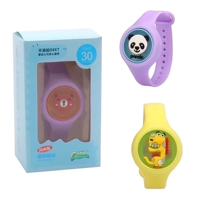 Luminous Mosquito Repellent Bracelet Flash Mosquito Repellent Watch Cartoon Mosquito Repellent Buckle Wrist Strap