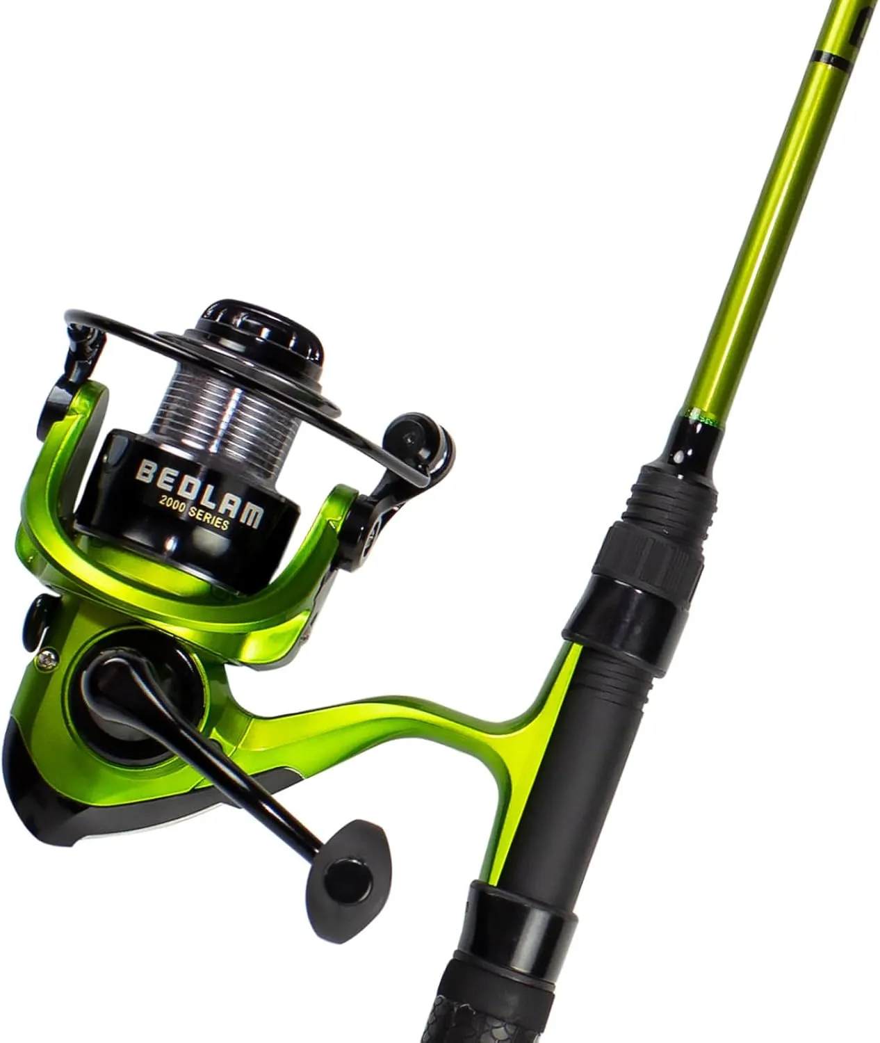 Lunkerhunt Fishing Rod and Reel Combo 6 Feet, 8 Inches | Spinning Reel Right and Left | Bedlam Fishing Rod Combo | Premium Medium Power Fishing Pole with High Strength Carbon Body | Non-Slip Grip