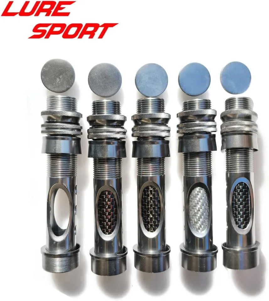 LureSport 2pcs Fly Reel seat Aluminum Body Carbon Tube Fishing Rod Building Component Repair Pole DIY Accessory