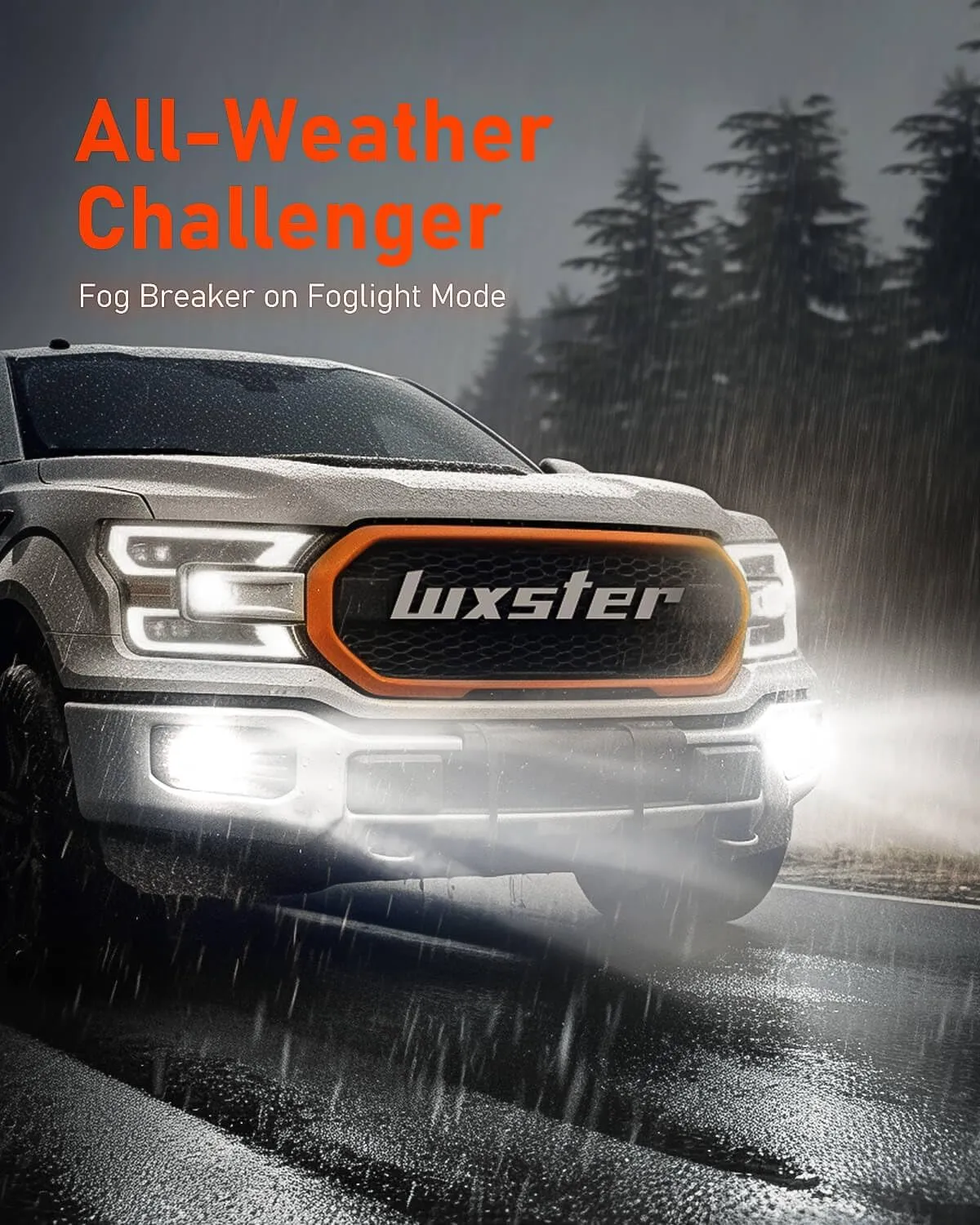 LUXSTER Punisher 40,000LM H1 LED Bulbs, H1 Plug Adapters Included, Ultra-Bright TalonLED Chips, Plug-N-Play, 6000K Pure White Foglight, IP68 Waterproof, Pack of 2