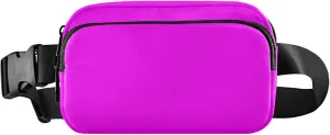 Magenta Fanny Belt Bag Waist Packs Crossbody Bags Bum Bag for Running Hiking Travel Workout Adjustable Strap for Women Men