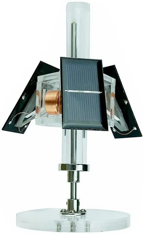 Magnetic Levitation Solar Motor Three-Sided Vertical Brushless Motor DIY Scientific Experiment Teaching Model