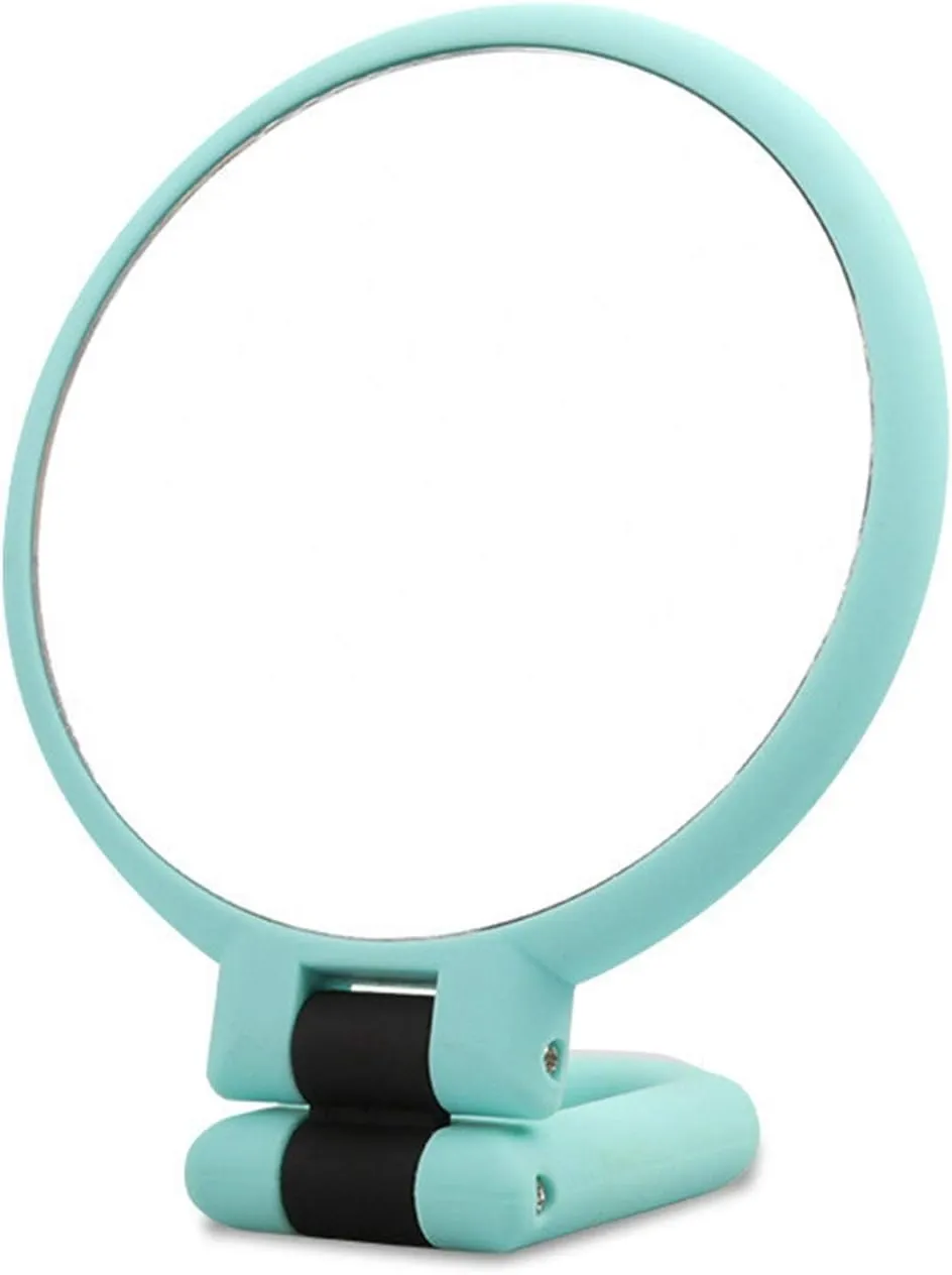Makeup Mirror 10x Makeup Mirror Round Makeup Mirror Portable Handheld Makeup Travel Magnifier Desktop with Handle Makeup Tools Beauty Mirror(Green)