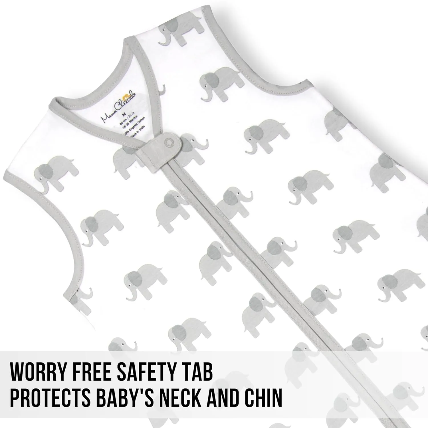 Mama Cheetah Toddler Sleep Sack with Feet 4T-5T, 0.5 TOG Organic Cotton Baby Wearable Blankets with Legs, Baby Sleeping Bag for Walkers, Early Walker X-Large