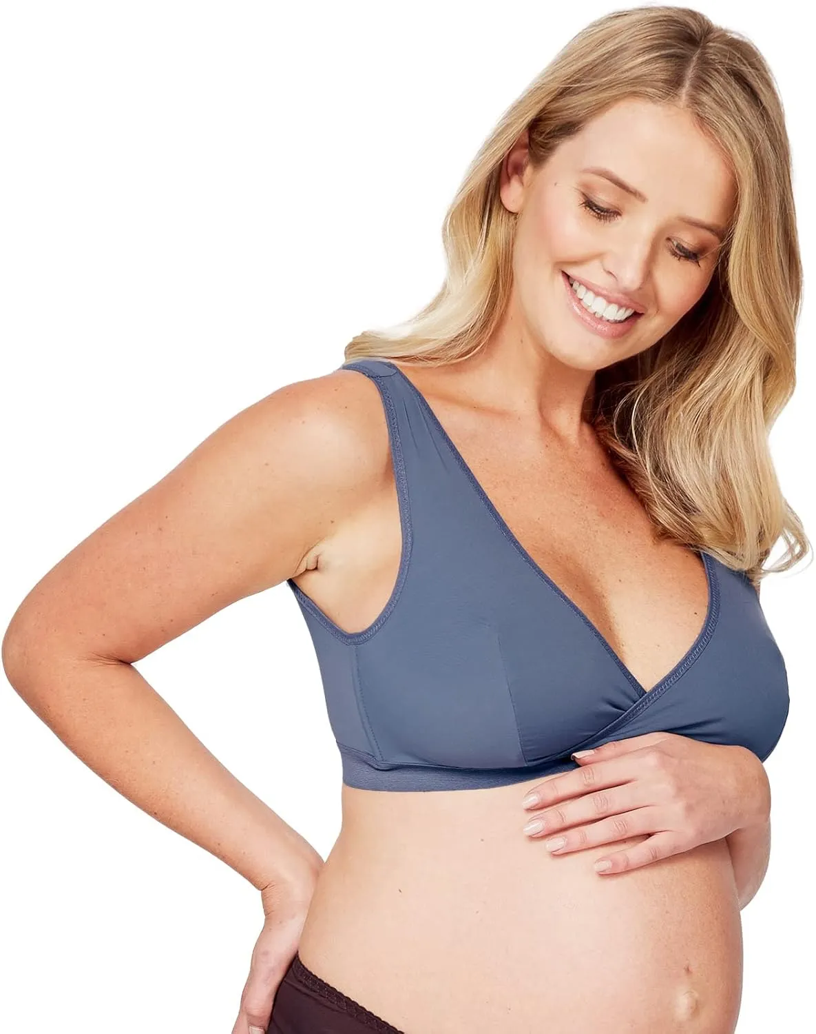 Mamaway Breezy Crossover Nursing Maternity Breathable Bra, Odorless, Soft, Lightweight for Sleeping, Pregnancy, Breastfeeding