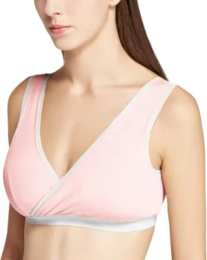 Mamaway Breezy Crossover Nursing Maternity Breathable Bra, Odorless, Soft, Lightweight for Sleeping, Pregnancy, Breastfeeding
