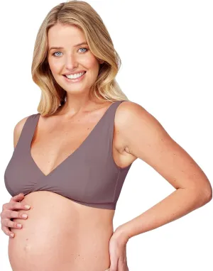 Mamaway Breezy Crossover Nursing Maternity Breathable Bra, Odorless, Soft, Lightweight for Sleeping, Pregnancy, Breastfeeding