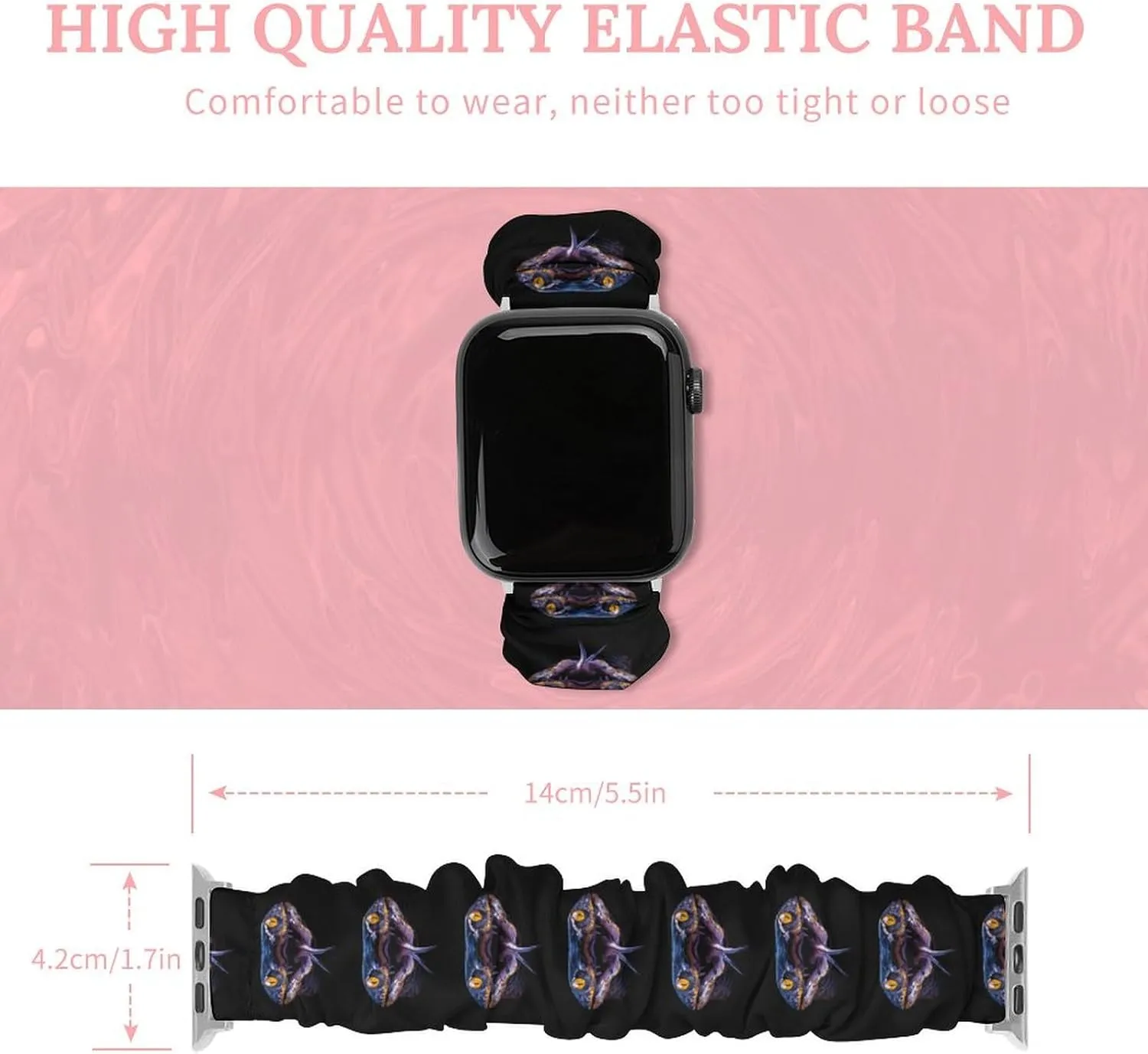 Mambasnakes Snakes Fashion Watch Strap Scrunchies Wristbands Compatible With IWatch Series