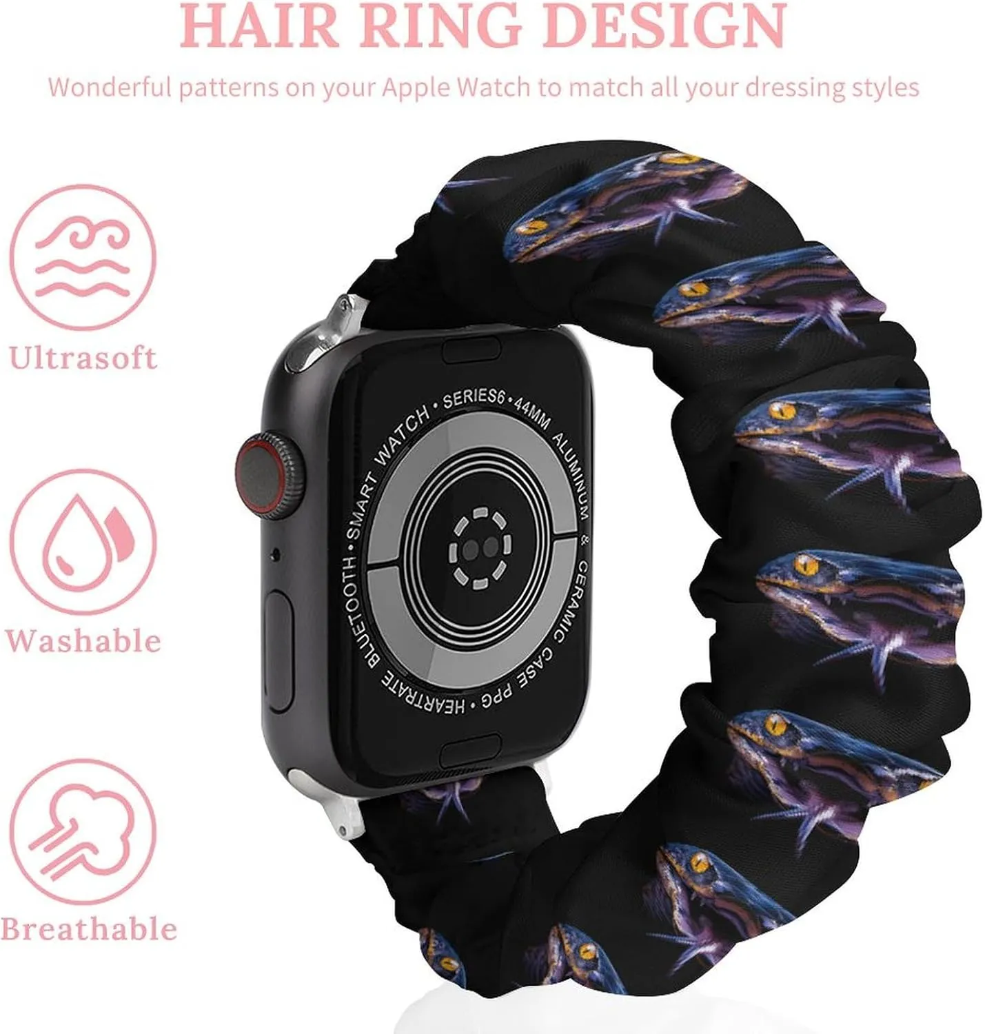 Mambasnakes Snakes Fashion Watch Strap Scrunchies Wristbands Compatible With IWatch Series