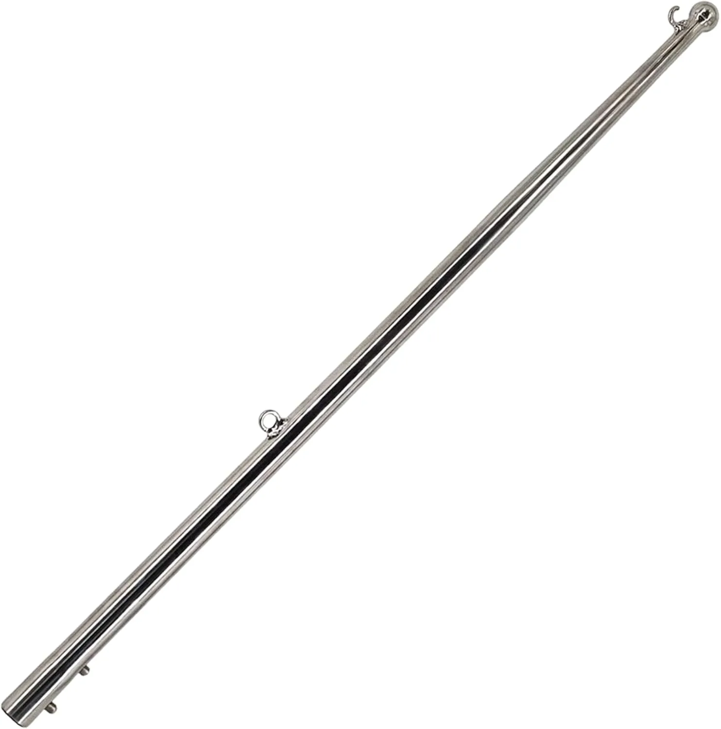 MARINE CITY Flag Stanchion Pole – 304 Stainless Steel 24-Inch Adjustable, Corrosion-Resistant for Yachts, Boats, and RVs (Pack of 1)