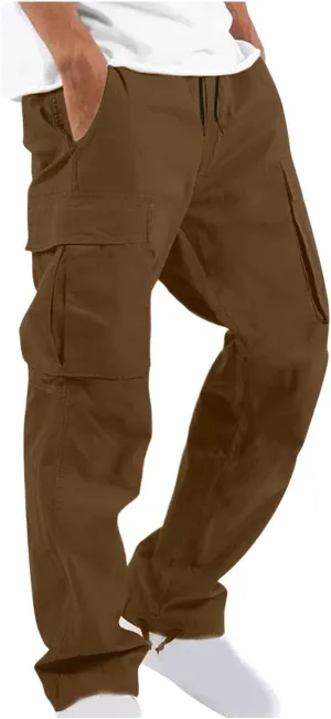 Mens Cargo Pants Fashion Casual Regular Fit Sports Athletic Pants for Men Spring Work Outdoor Stretch Trousers