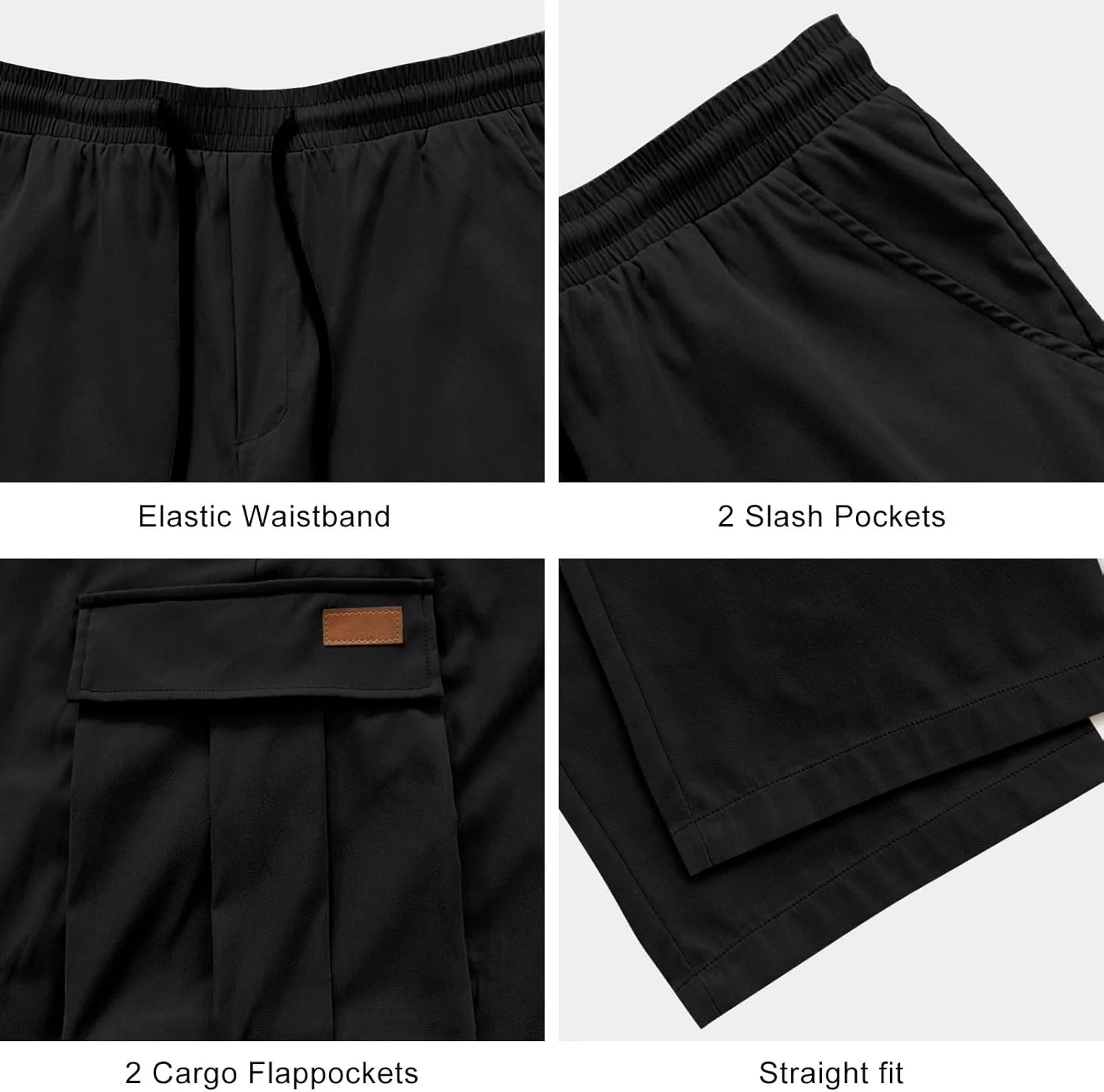 Men's Casual Cargo Sweatpants Waist Drawstring Joggers Tactical Loose Fit Pants for Men with Multi Pockets