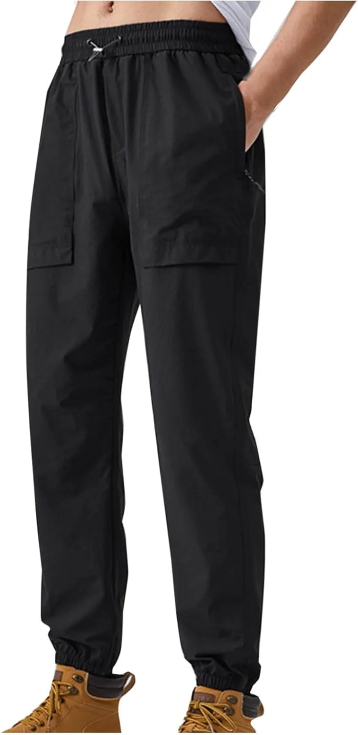 Men's Casual Pants Lightweight Comfy Breathable Regular Fit Pants Fashion Spring Summer Vacation Trousers for Men