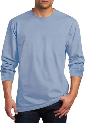 Men's Fall Sports Shirts Round Neck Loose Fit Tops Lightweight Long Sleeve Running Tee Casual Solid Comfy Gym Clothes