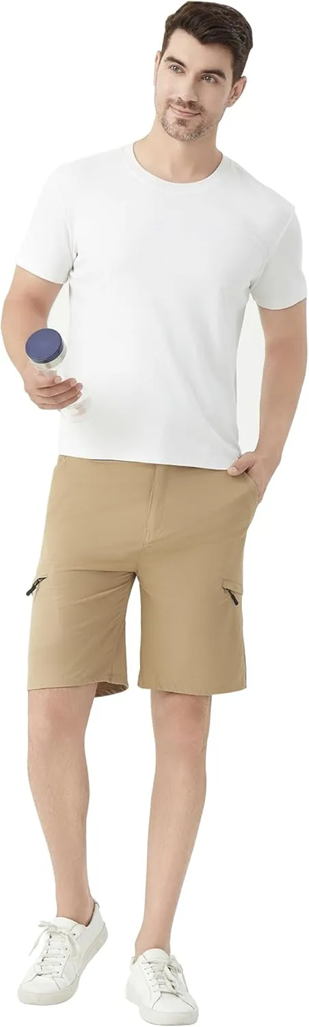 Men's Hiking Cargo Shorts 9" Stretch Quick-Dry Lightweight Outdoor Work Shorts with 6 Pockets for Casual Camping Fishing Golf