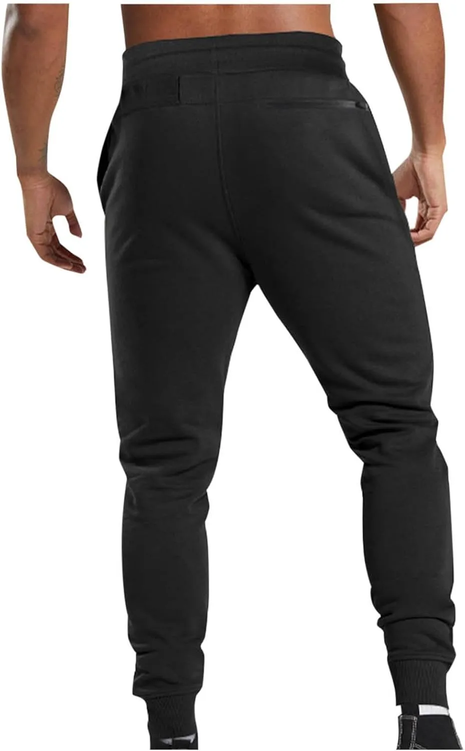 Mens Jogger Pants Gym Slim Fit Elastic Waist Drawstring Sweatpants with Pocket Athletic Pants for Training Running
