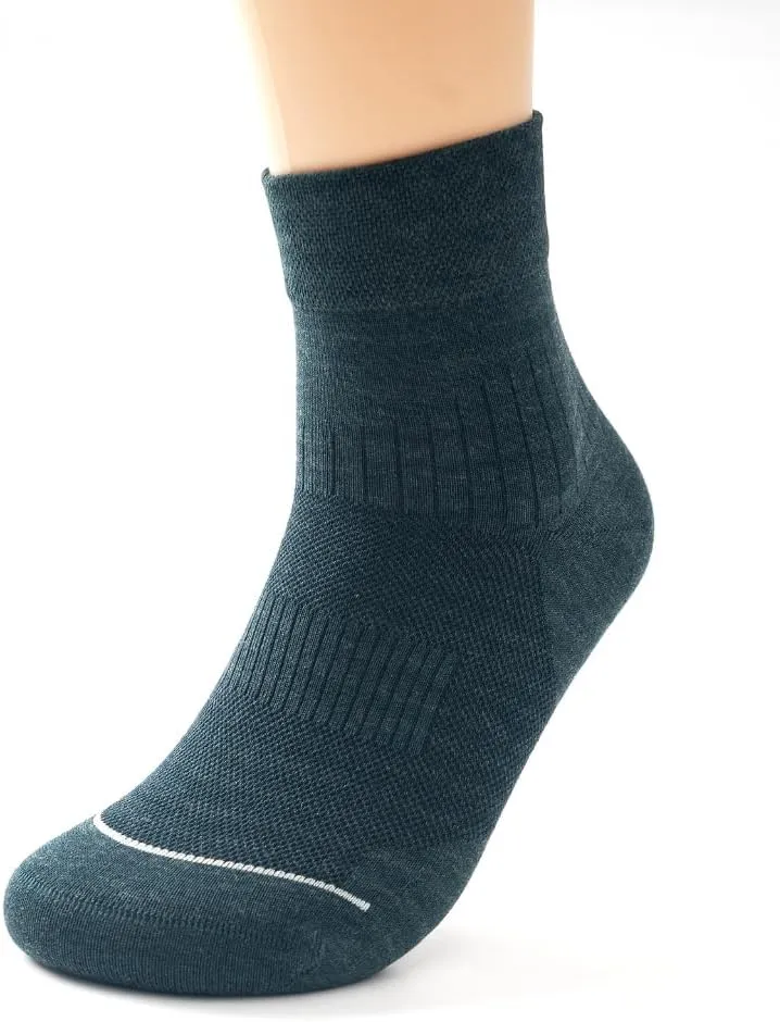 Men’s Moisture Wicking Odor Free Athletic Dress Quarter lightweight Socks for Athletes feet One Size