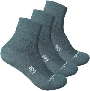 Men’s Moisture Wicking Odor Free Athletic Dress Quarter lightweight Socks for Athletes feet One Size