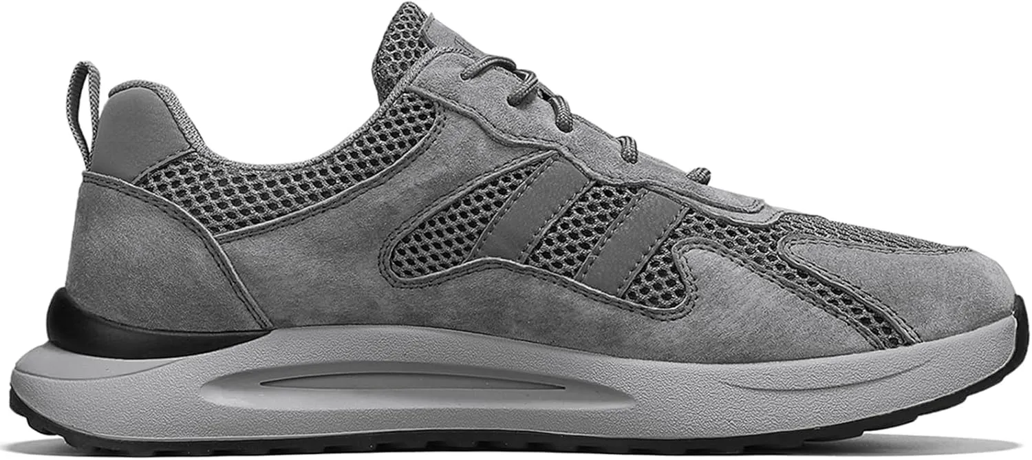 Men's Outdoor Lace-Up Hiking Shoes Fashion Comfortable Sports Shoes Breathable Trekking Sneakers Work Shoes Arch Support Trail Running Shoes for Men