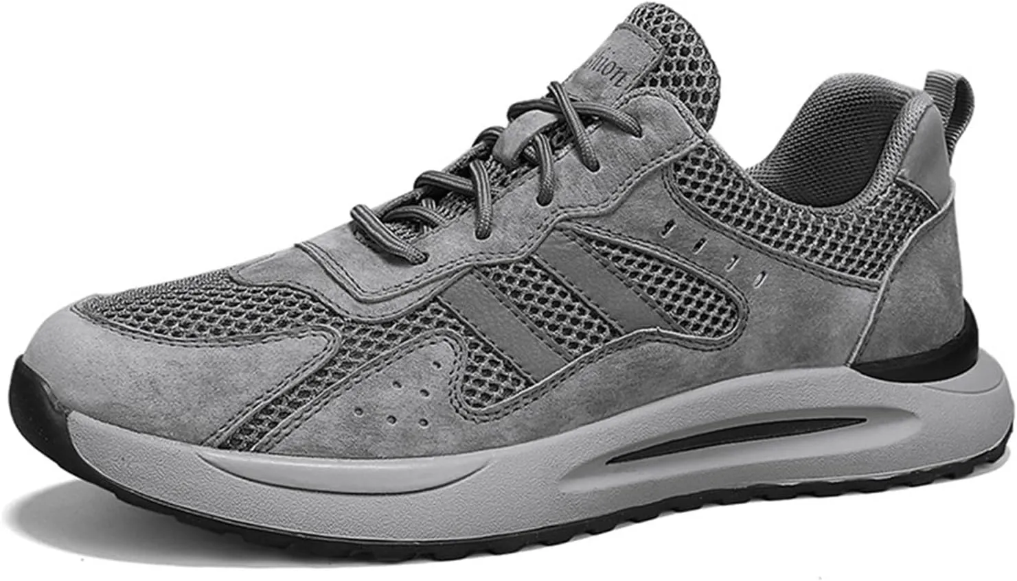 Men's Outdoor Lace-Up Hiking Shoes Fashion Comfortable Sports Shoes Breathable Trekking Sneakers Work Shoes Arch Support Trail Running Shoes for Men