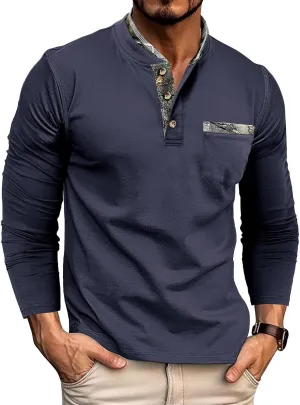 Mens Polo Shirts Long Sleeve Collared Tops Vintage Casual Slim Tshirts Fall Casual Solid Tee Comfy Soft Golf Outfits