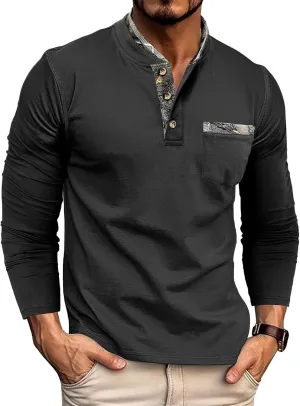Mens Polo Shirts Long Sleeve Collared Tops Vintage Casual Slim Tshirts Fall Casual Solid Tee Comfy Soft Golf Outfits