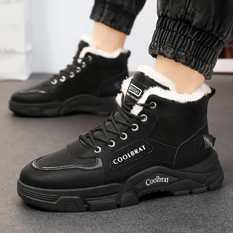 Men's Slip on Hiking Shoes Lightweight Trekking Camping Walking Outdoor Shoes Mens Winter Trekking Snow Boots