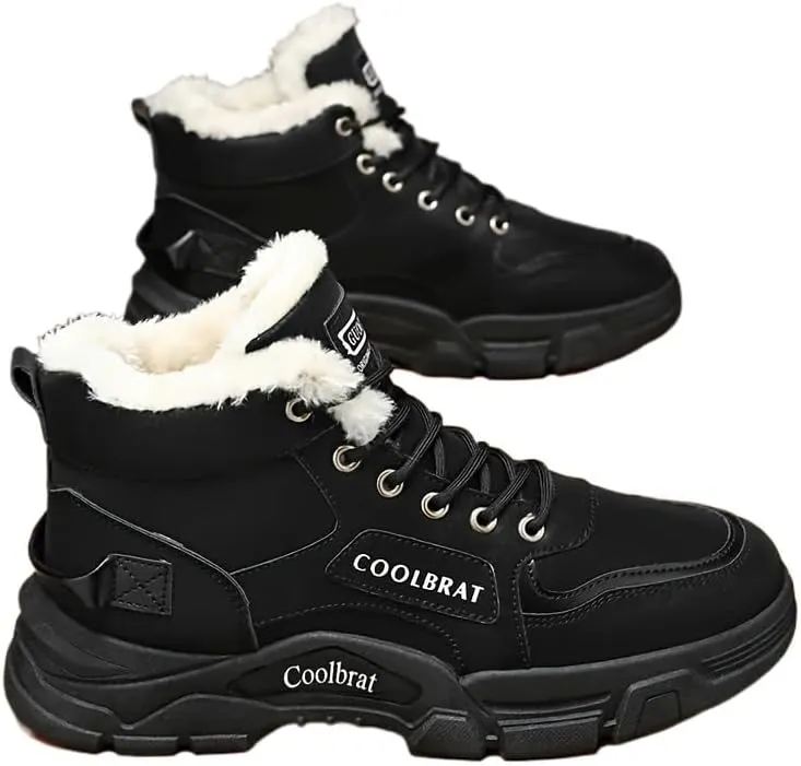 Men's Slip on Hiking Shoes Lightweight Trekking Camping Walking Outdoor Shoes Mens Winter Trekking Snow Boots