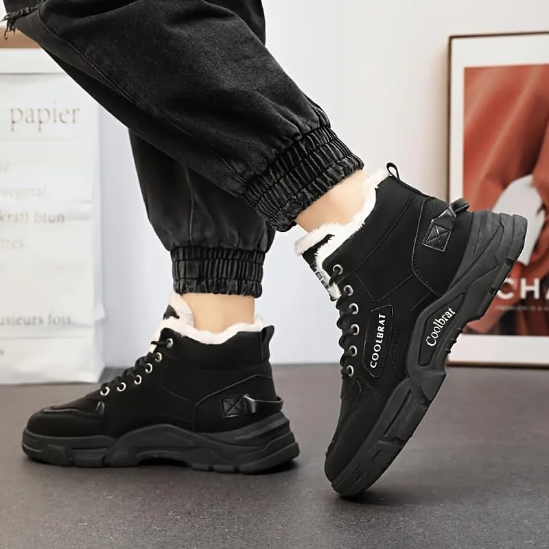 Men's Slip on Hiking Shoes Lightweight Trekking Camping Walking Outdoor Shoes Mens Winter Trekking Snow Boots