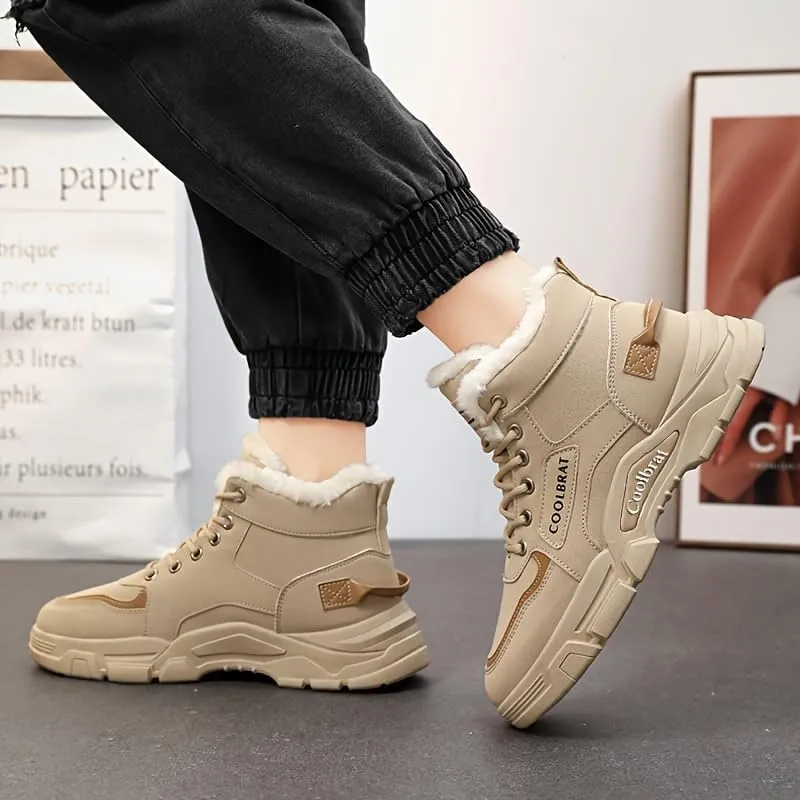 Men's Slip on Hiking Shoes Lightweight Trekking Camping Walking Outdoor Shoes Mens Winter Trekking Snow Boots