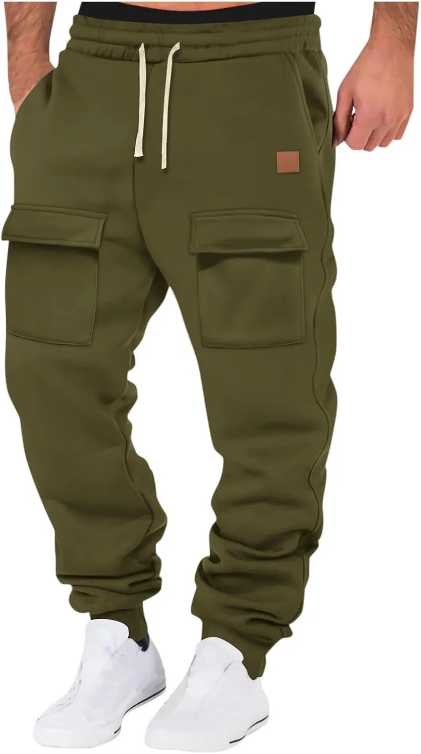 Men's Sweatpants Athletic Sports Comfy Casual Drawstring Pants for Men Outdoor Running Joggers Fashion 2025