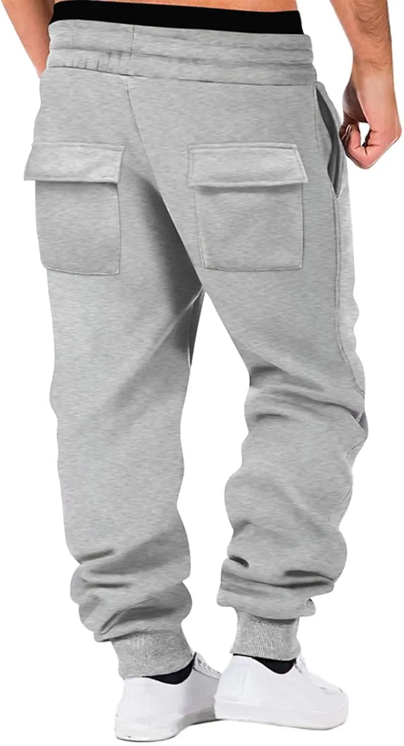 Men's Sweatpants Athletic Sports Comfy Casual Drawstring Pants for Men Outdoor Running Joggers Fashion 2025