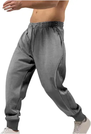 Mens Sweatpants Cargo Baggy Drawstring Running Sport Tapered Pant with Pockets Athletic Outdoor Trousers