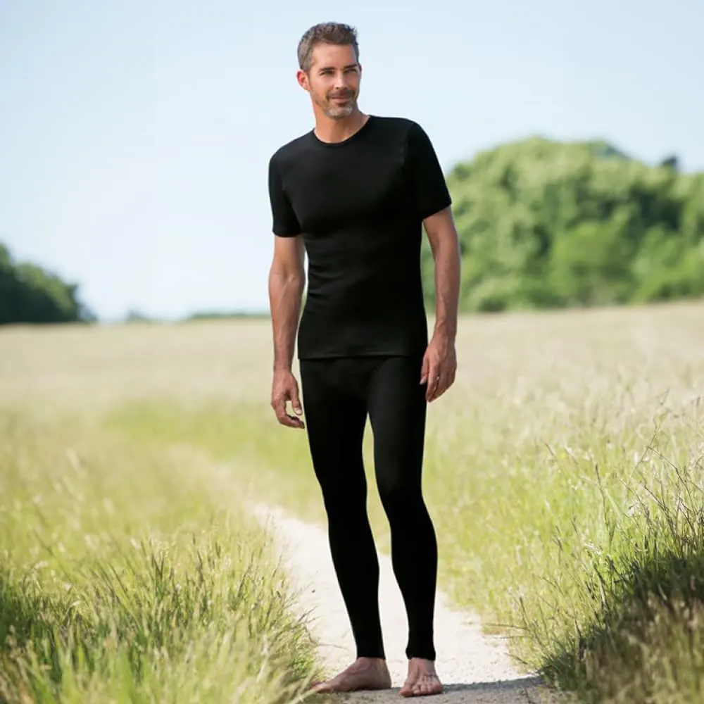 Men's Thermal Underwear - Long Johns Leggings Bottoms, Organic Merino Wool and Silk Blend