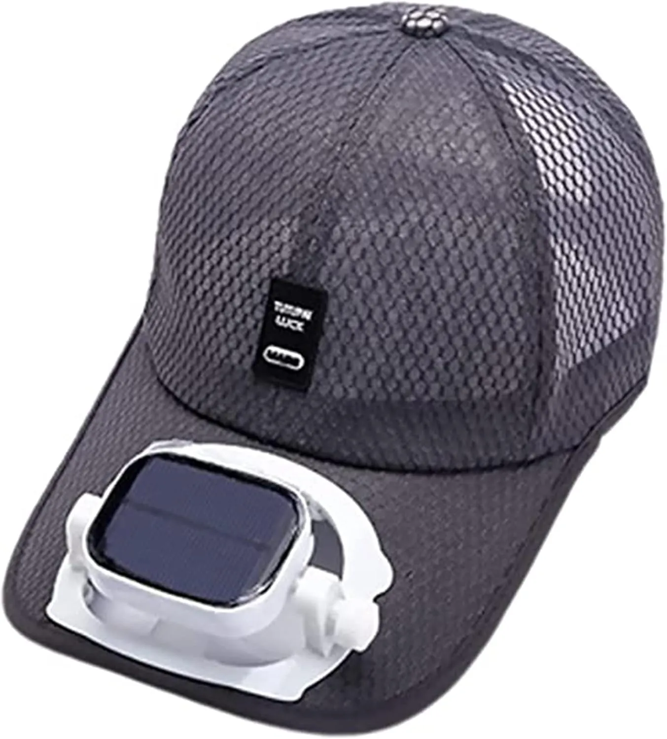 Mens Womens Fan Hat Baseball Cap Built in Fan Solar USB Dual Power Supply Adjustable Wind Speed and Direction