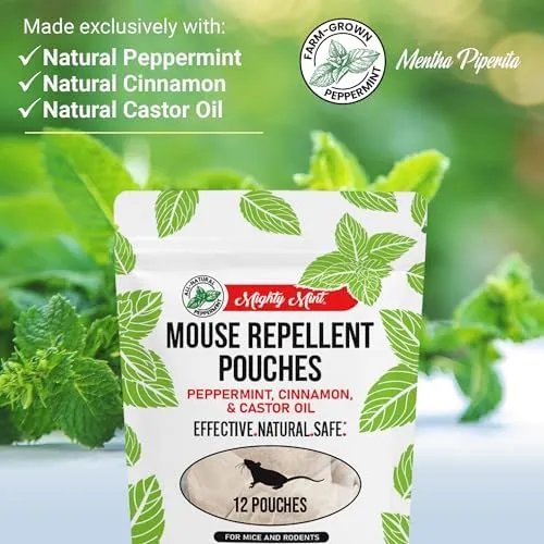 Mighty Mint Mouse Repellent Pouches & Rodent Repellent Gallon Bundle