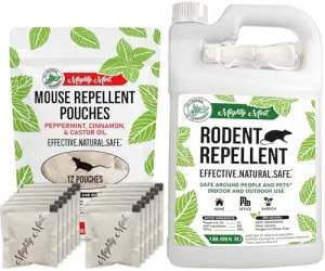 Mighty Mint Mouse Repellent Pouches & Rodent Repellent Gallon Bundle