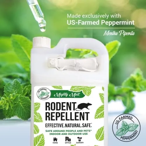 Mighty Mint Mouse Repellent Pouches & Rodent Repellent Gallon Bundle