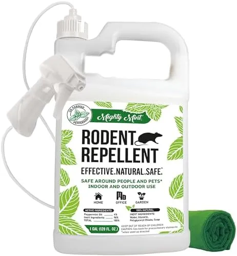 Mighty Mint Mouse Repellent Pouches & Rodent Repellent Gallon Bundle
