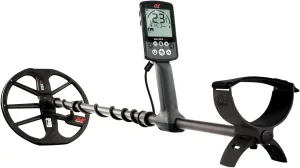 MINELAB Equinox 600 Multi-Frequency Waterproof Metal Detector for Adults with 11” Double-D Smart Coil & Wire Headphones (Option for 3 Single Frequencies, 3 Detect Modes)
