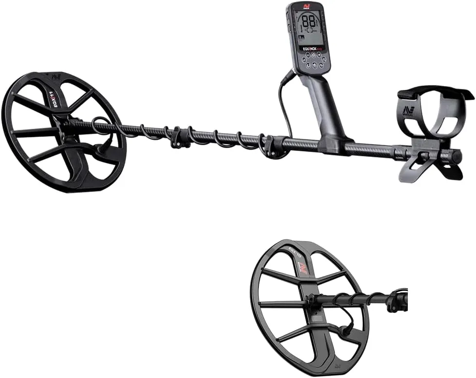 MINELAB Equinox 900 Multi-Frequency Collapsible Metal Detector for Adults Bundle with EQX 15 Coil