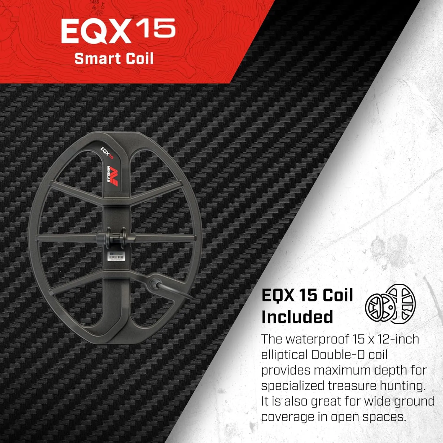 MINELAB Equinox 900 Multi-Frequency Collapsible Metal Detector for Adults Bundle with EQX 15 Coil