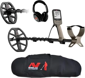 MINELAB X-Terra Elite Expedition Bundle, Waterproof, All Terrain Treasure Metal Detector, Multi-IQ Precision Targeting, Included V8X Coil, V12X Coil, ML85 Headphones, Charging Cable & Carry Bag