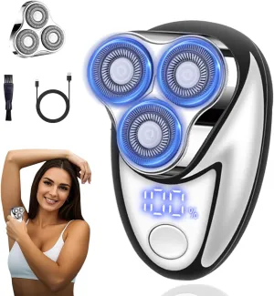 Mini Electric Shaver, Mini Portable Razor, USB Rechargeable Waterproof Shaver for Travel Office,Wet & Dry Electric Pubic Trimmer, Waterproof Body Groomer (for Women)
