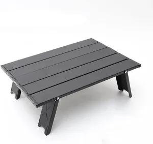 Mini Folding Table Camping Tent Table Camping Portable Coffee Table Home Bed Computer Table Aluminum Plate Table (Color : B, Size : 41.2 * 29 * 13cm) (B 41.2 * 29 * 13cm) (Svart 41.2*29*13cm)
