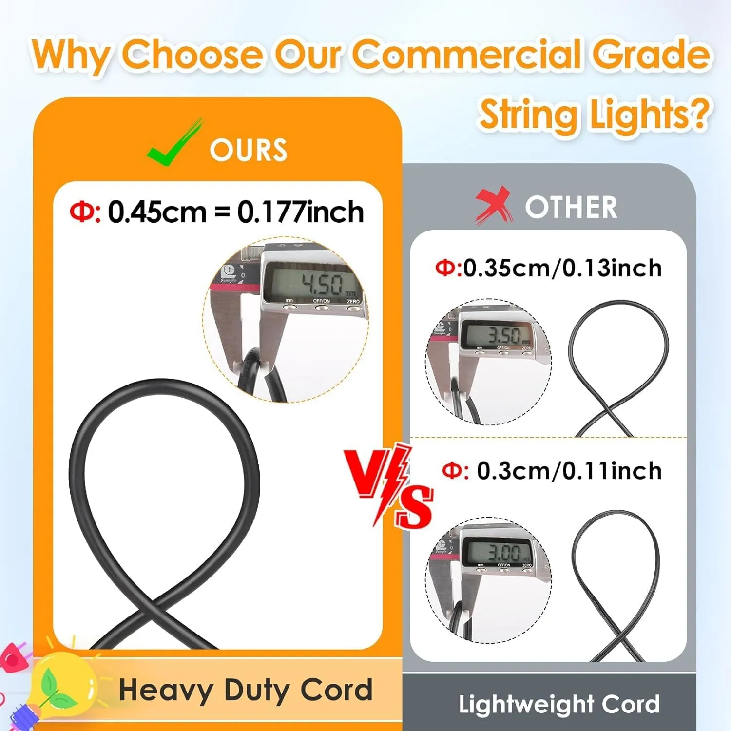 Mlambert 3 Color Outdoor LED Dimmable String Lights for Patio with Remote, Plug in 48FT Waterproof Shatterproof Edison Bulb Lights for Bistro Pergola