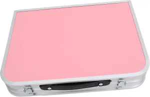 Mobestech Metal Table Portable Small Desk for Camping Dorm and Home Use Sturdy Design Space Saving Easy to Carry for Dining and Study
