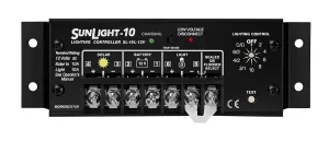 Morningstar Sunlight 10A Solar Charge Controller (SL-10L-12V) - Solar Panel Regulator for 12 Volt Batteries, Lighting Ctrl, Easy Setup, Corrosion Resistant Terminals, 5 Year WTY - Designed in The USA